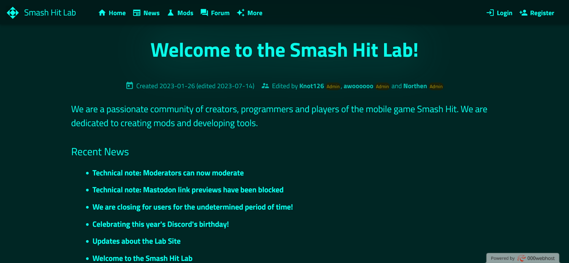 Smash Hit Lab — Knot126
